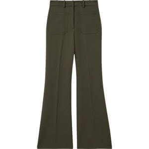 REISS PRIYA Twill High Rise Flared Trousers